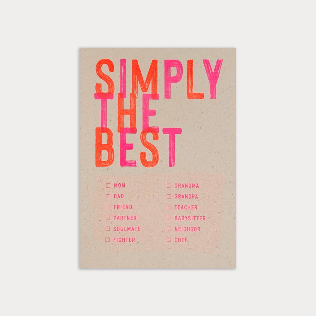 Simply the best - Postkarte - Live Simply