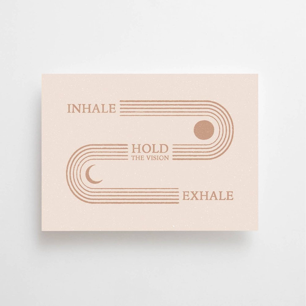 Inhale Exhale - Postkarte - Live Simply